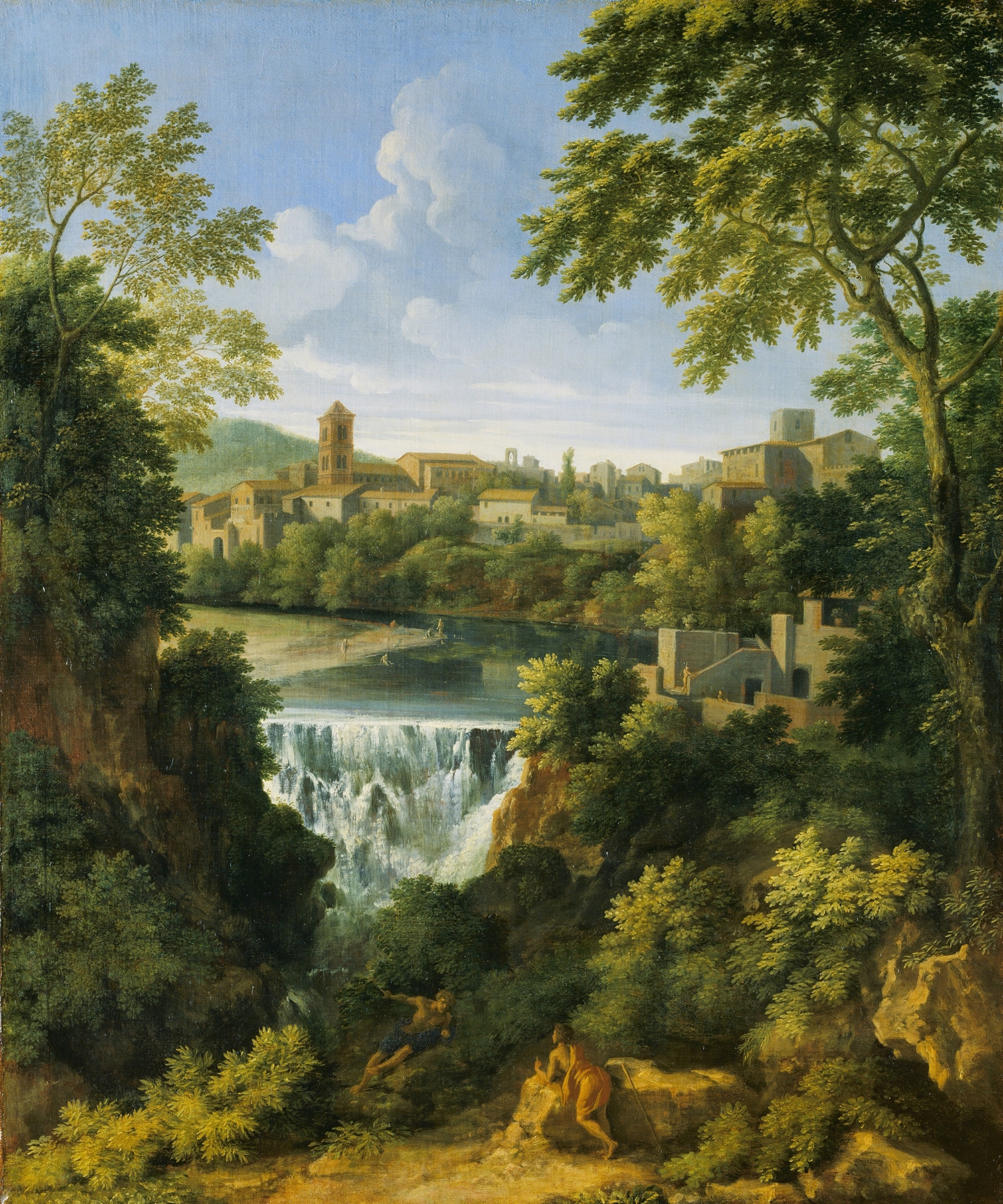 The Falls at Tivoli, by Gaspard Dughet, public domain