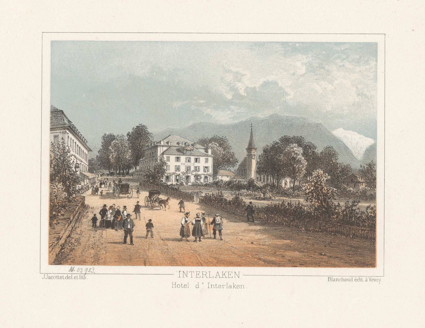 Interlaken Hotel d’Interlaken, by Jean Jacottet, public domain