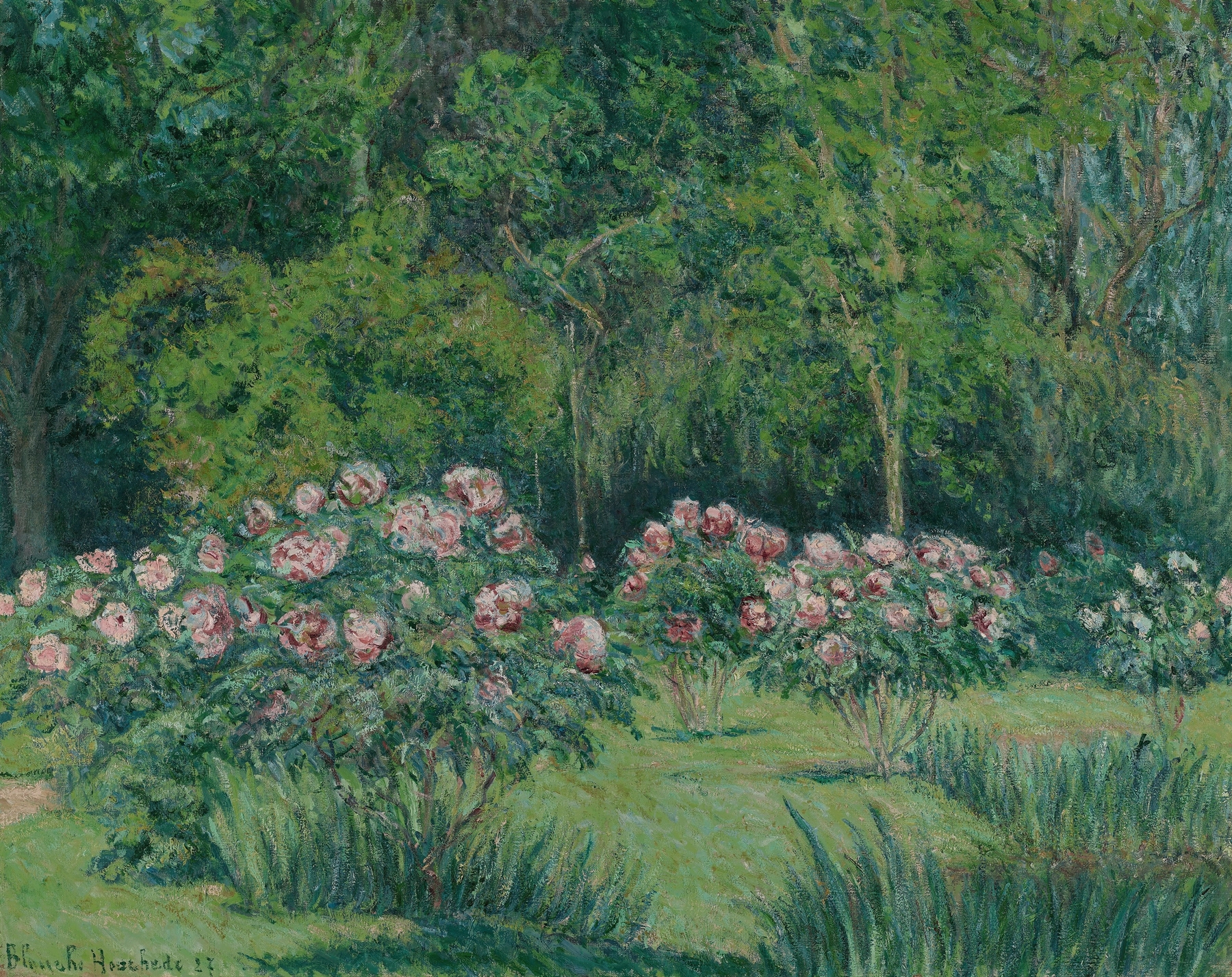 Le jardin à Giverny, by Blanche Hoschedé-Monet, public domain