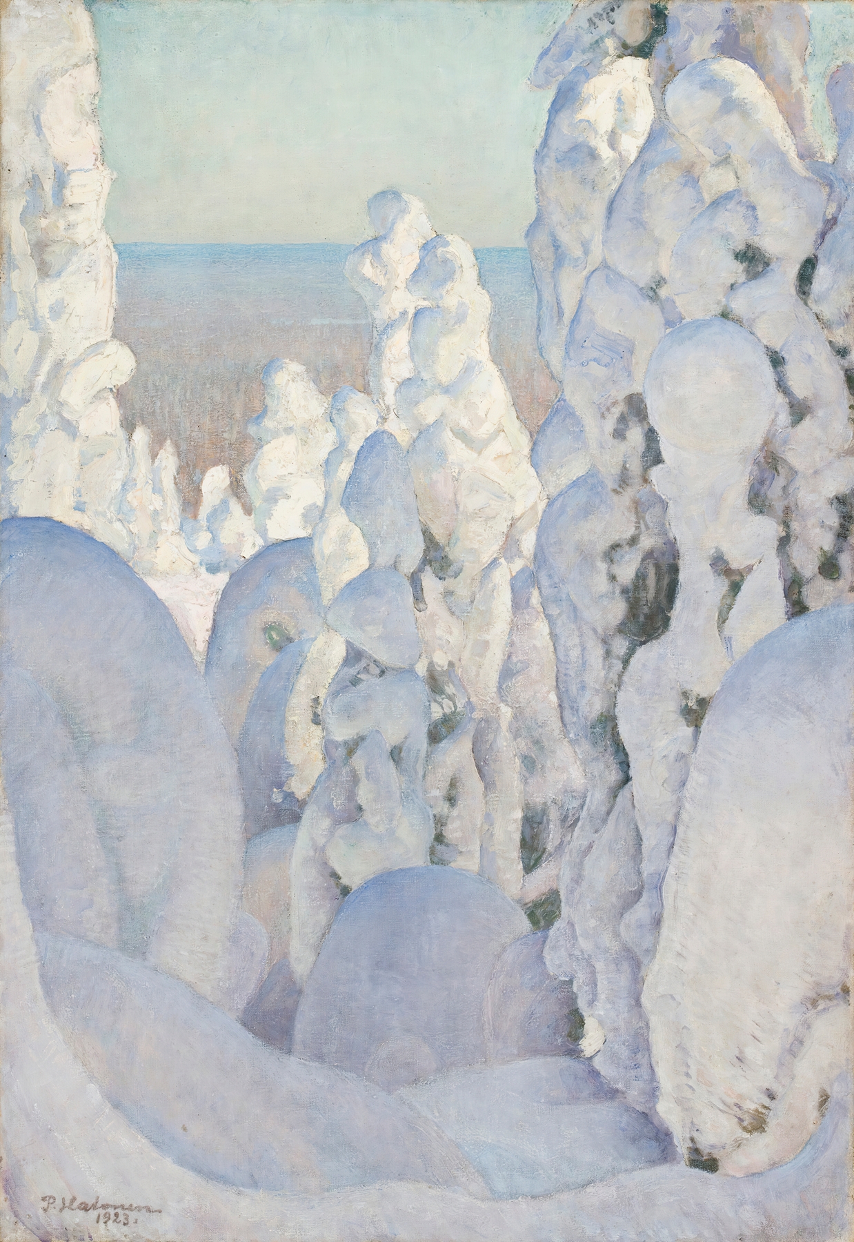 Winter Landscape, Kinahmi, by Pekka Halonen, public domain