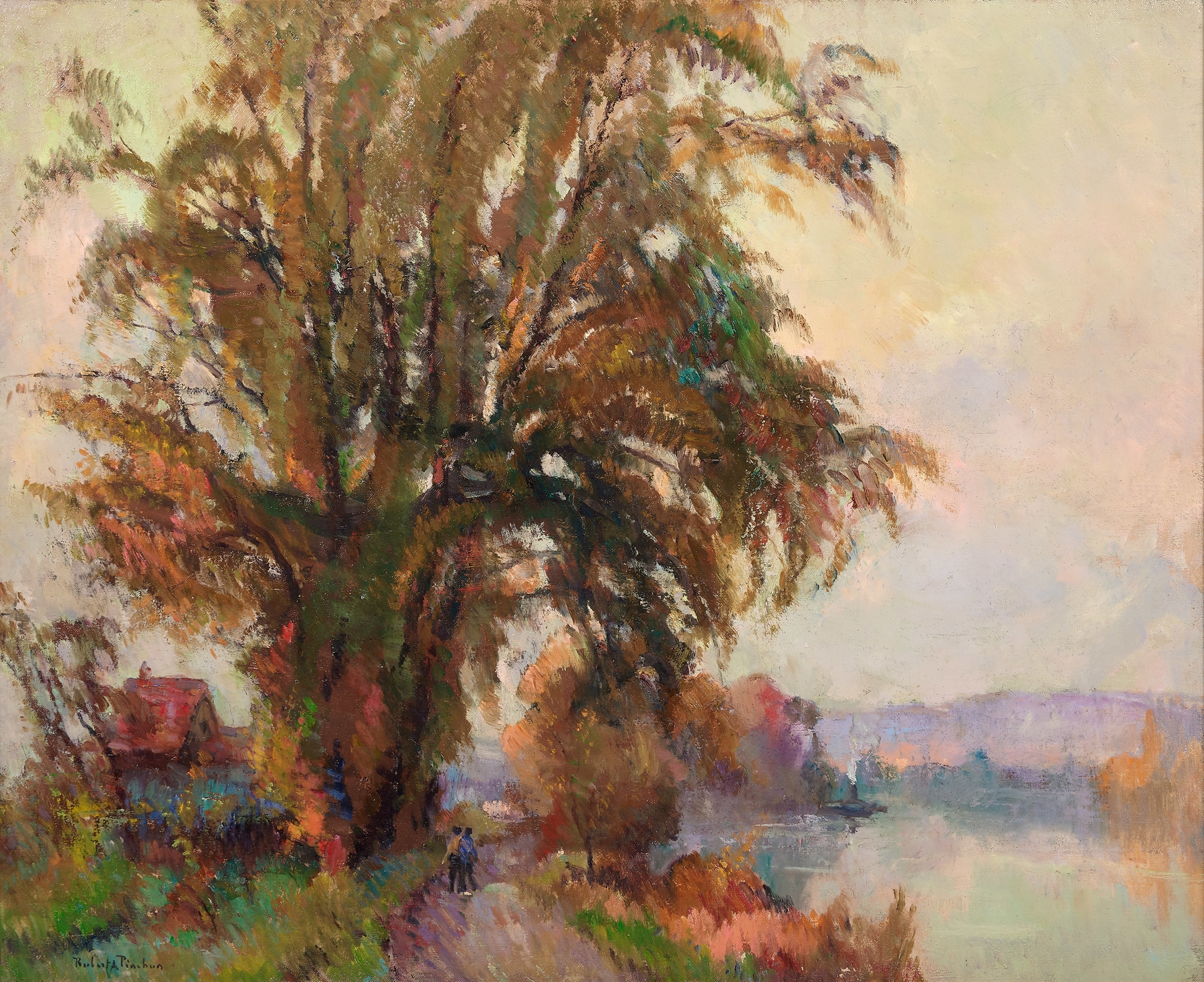 Landscape of the Seine river by Robert Antoine Pinchon, oil painting