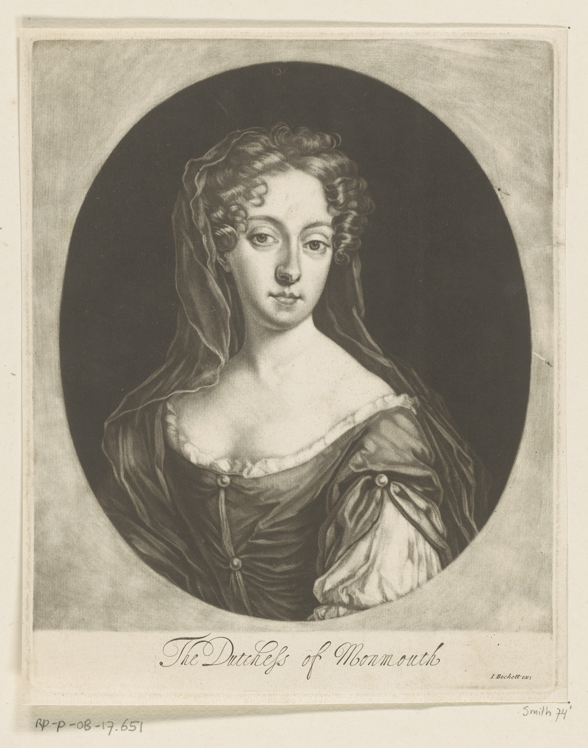 Portrait of Anne Scott by Isaac Beckett, paper medium