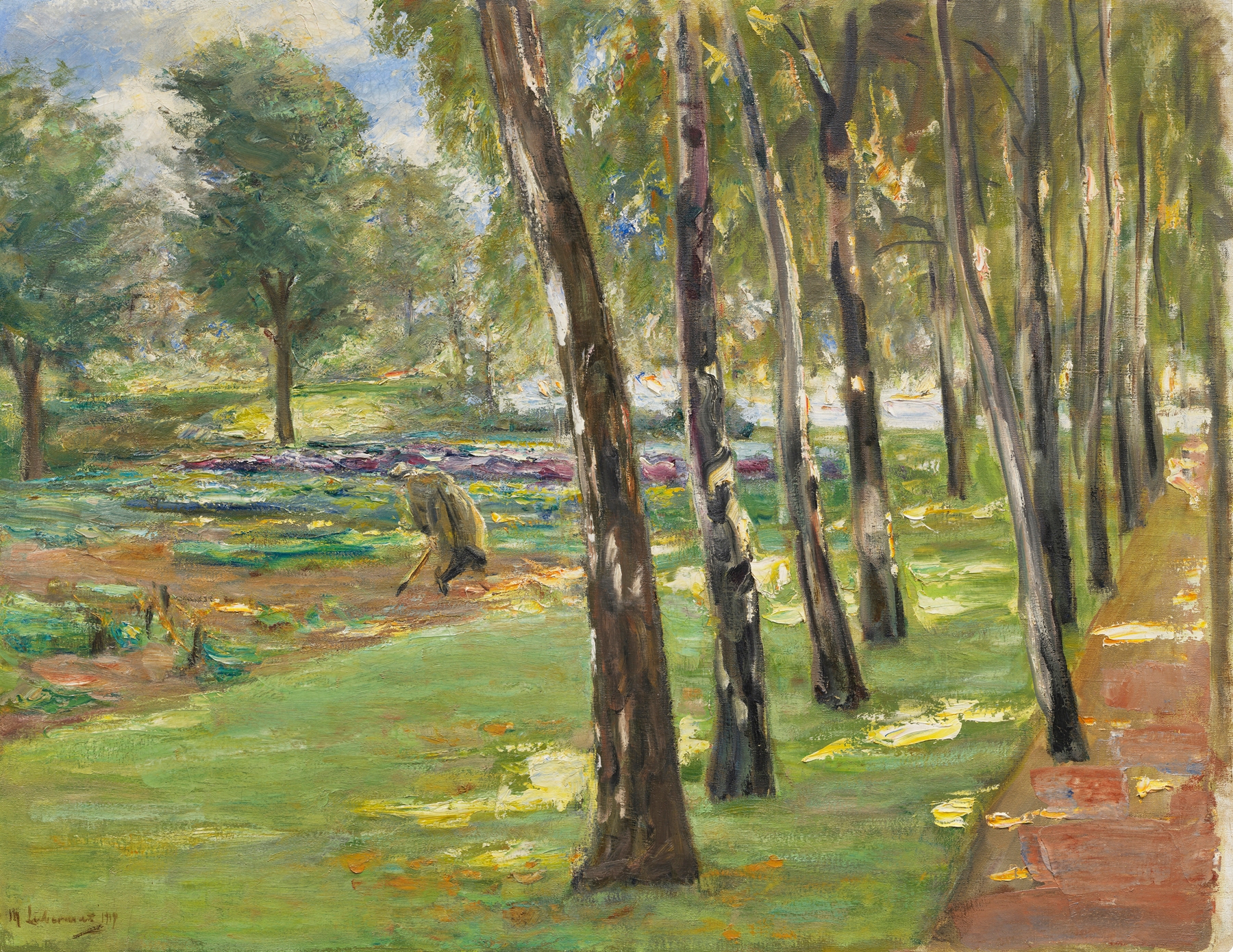 Die Birkenallee im Wannseegarten, by Max Liebermann, public domain