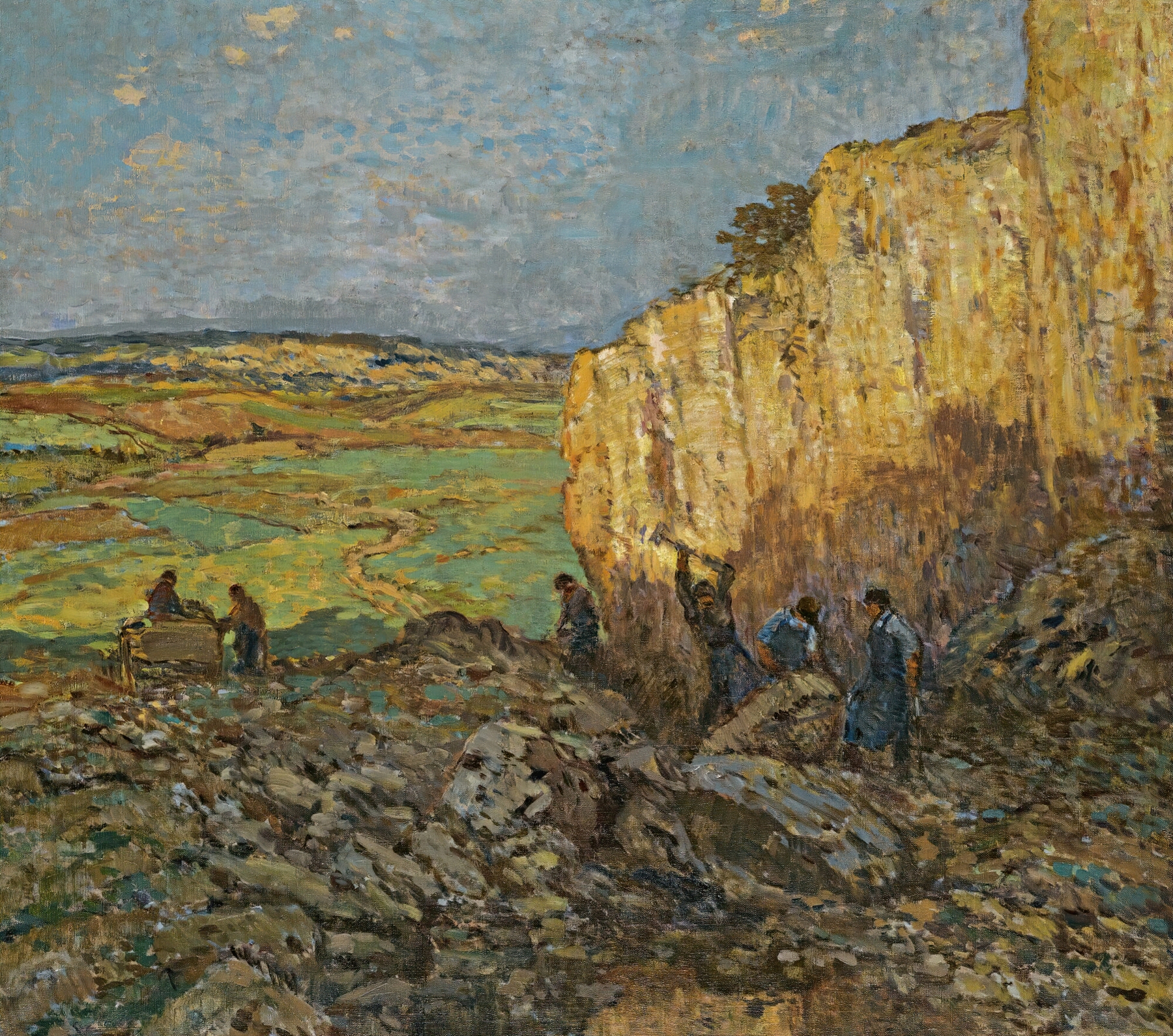 Stone Quarry by Josef Ullmann, depicting jagged stones in a landscape, medium unknown