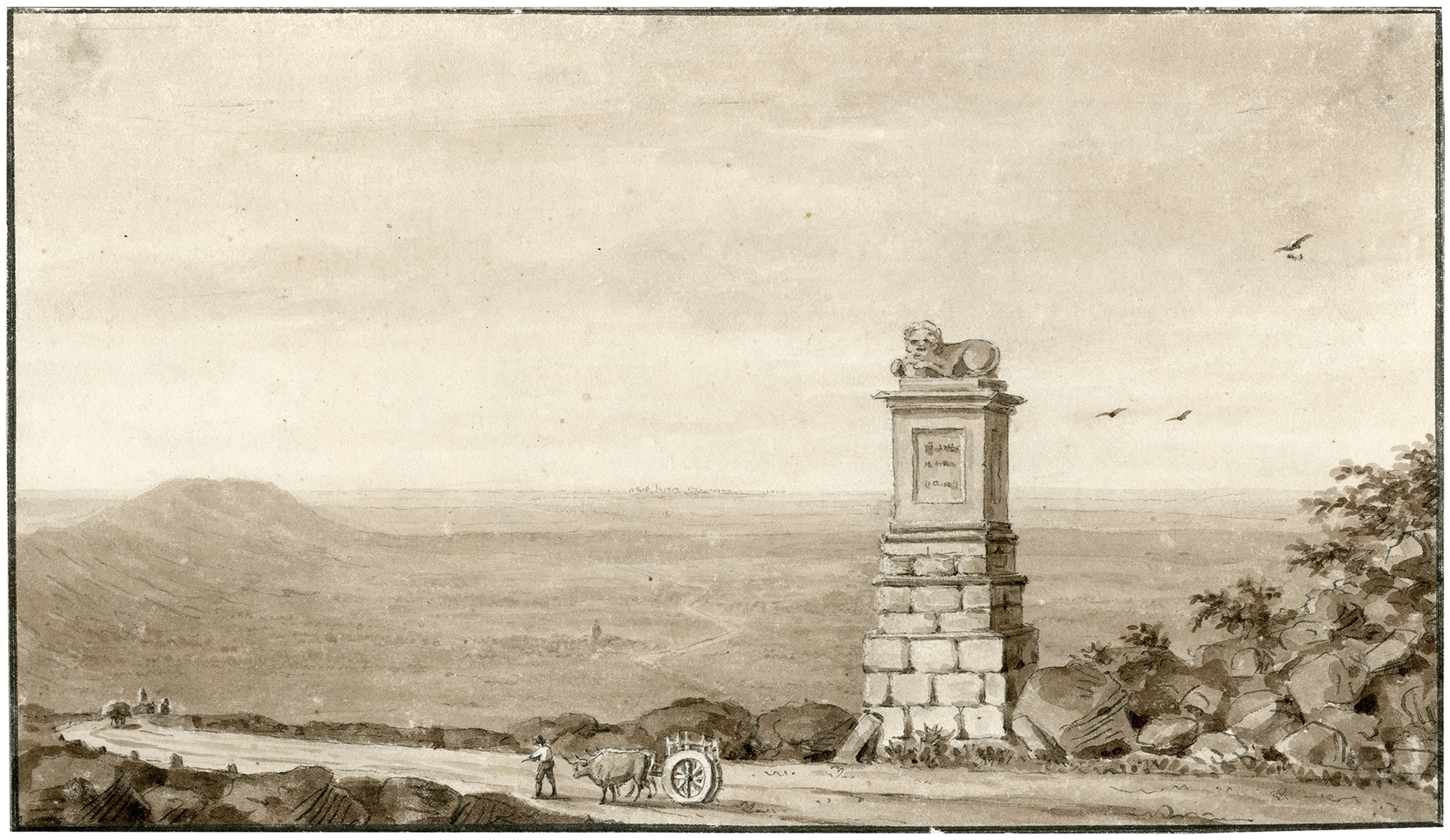 Landscape featuring water reflections, by Otto Howen, medium unknown