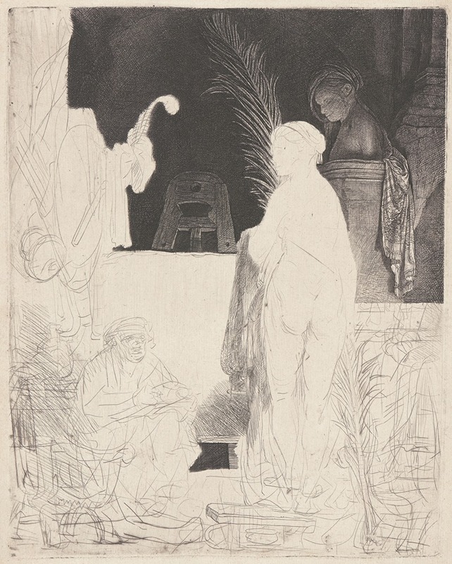 A depiction of an artist drawing from a model, showcasing the intimate process of creation.