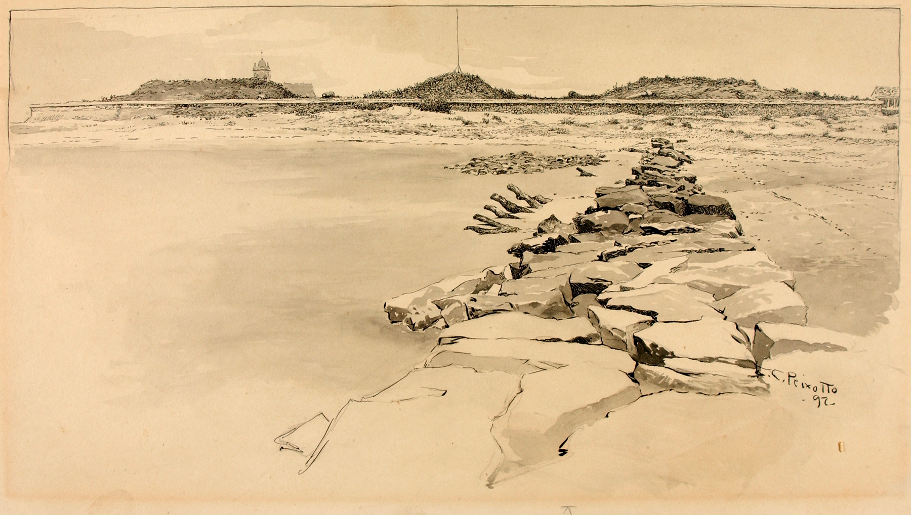 Fort Moultrie on the Site of Old Fort Sullivan, by Ernest Peixotto, public domain