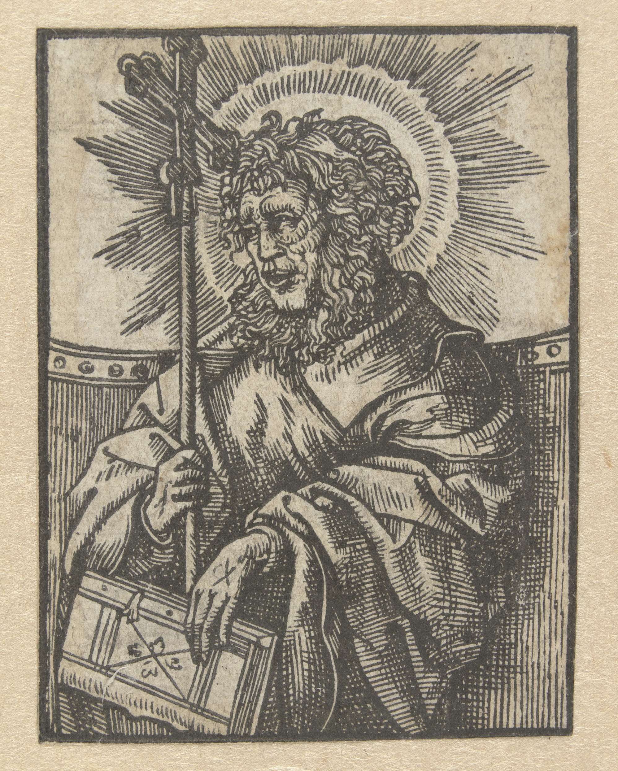 Religious figure of the apostle Philippus, paper, Unknown Artist