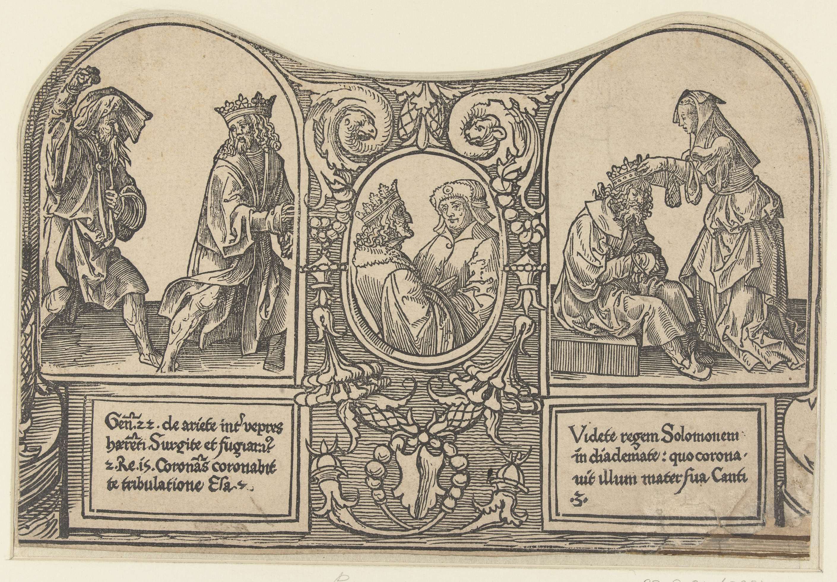 David vlucht voor Simi en Apamene neemt de kroon af van Darius, paper, Jacob Cornelisz van Oostsanen
