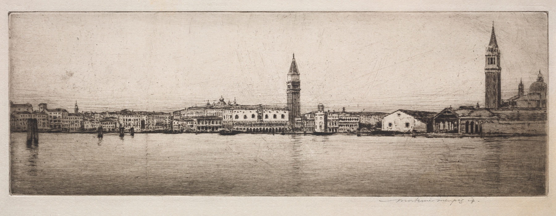 St. Mark’s Basin, Venice by Mortimer Menpes, impressionism, depicting shimmering waters and boats