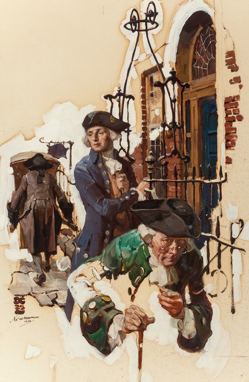Dean Cornwell's 'The Callers' captures a moment of social interaction.