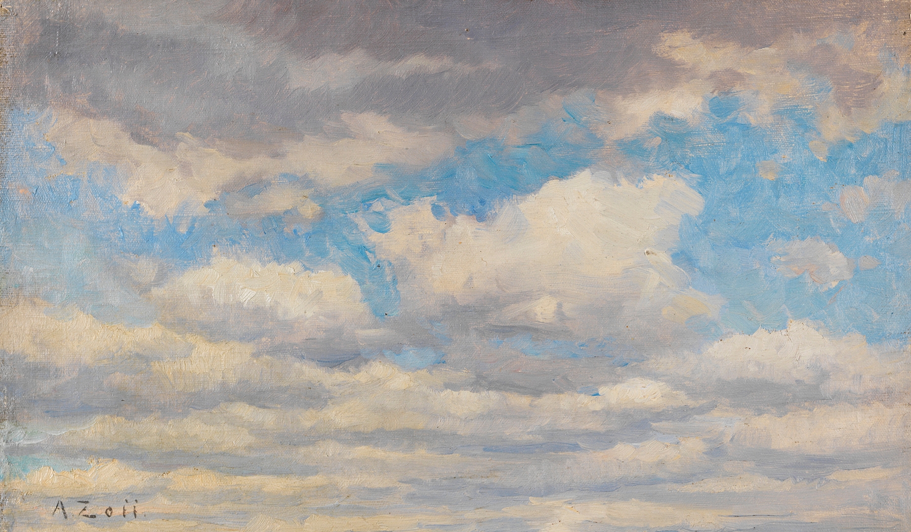 Wolkenstudie, by Alfred Zoff, public domain