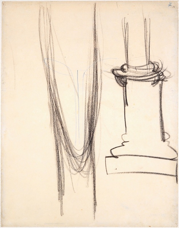 Amedeo Modigliani's 'Langgestreckter Kopf, daneben Säulensockel' features a distinctive elongated head.