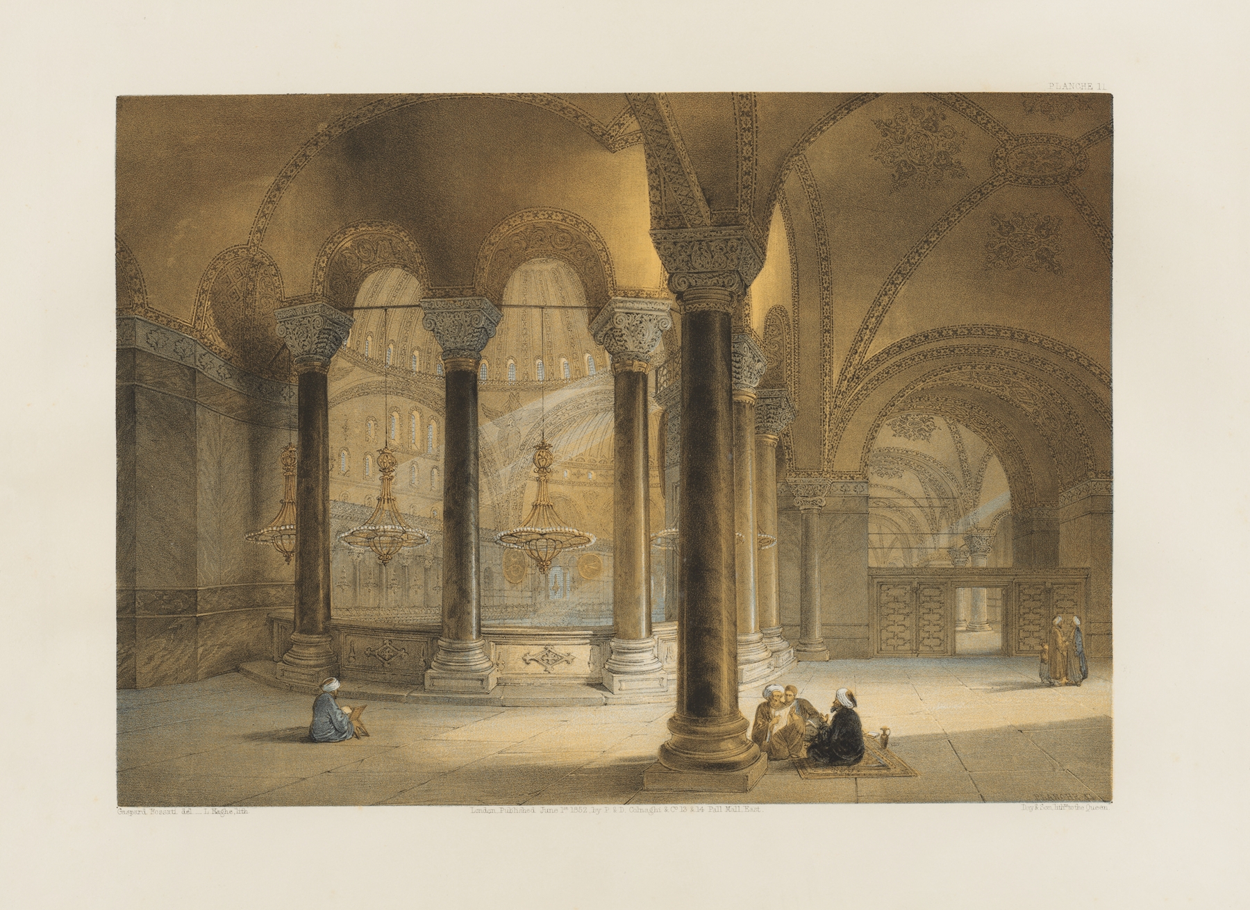 Aya Sofia, Constantinople; as recently restored by order of H. M. the sultan Abdul-Medjid Pl.11, by Gaspare Fossati, public domain