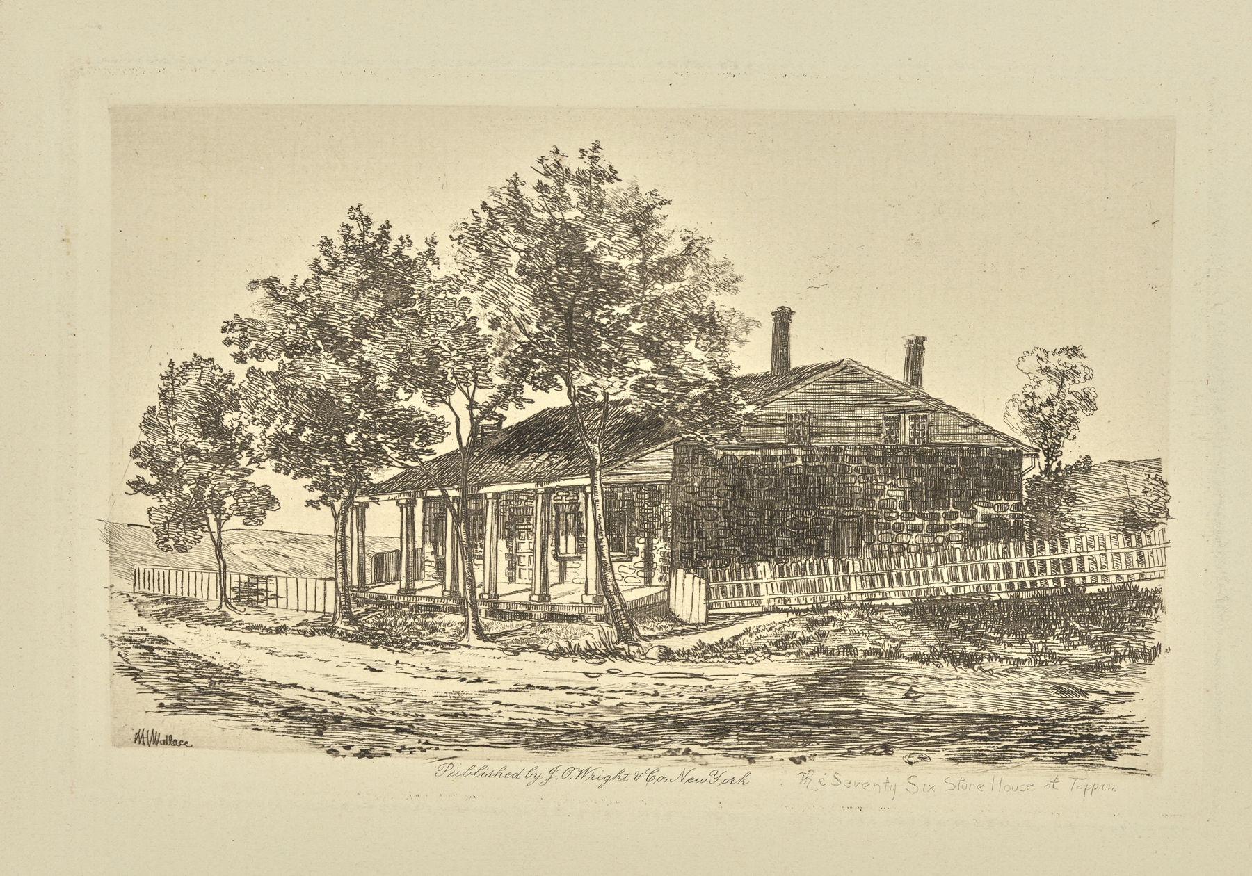 The Seventy Six Stone House at Tappan, oil painting by William Henry Wallace