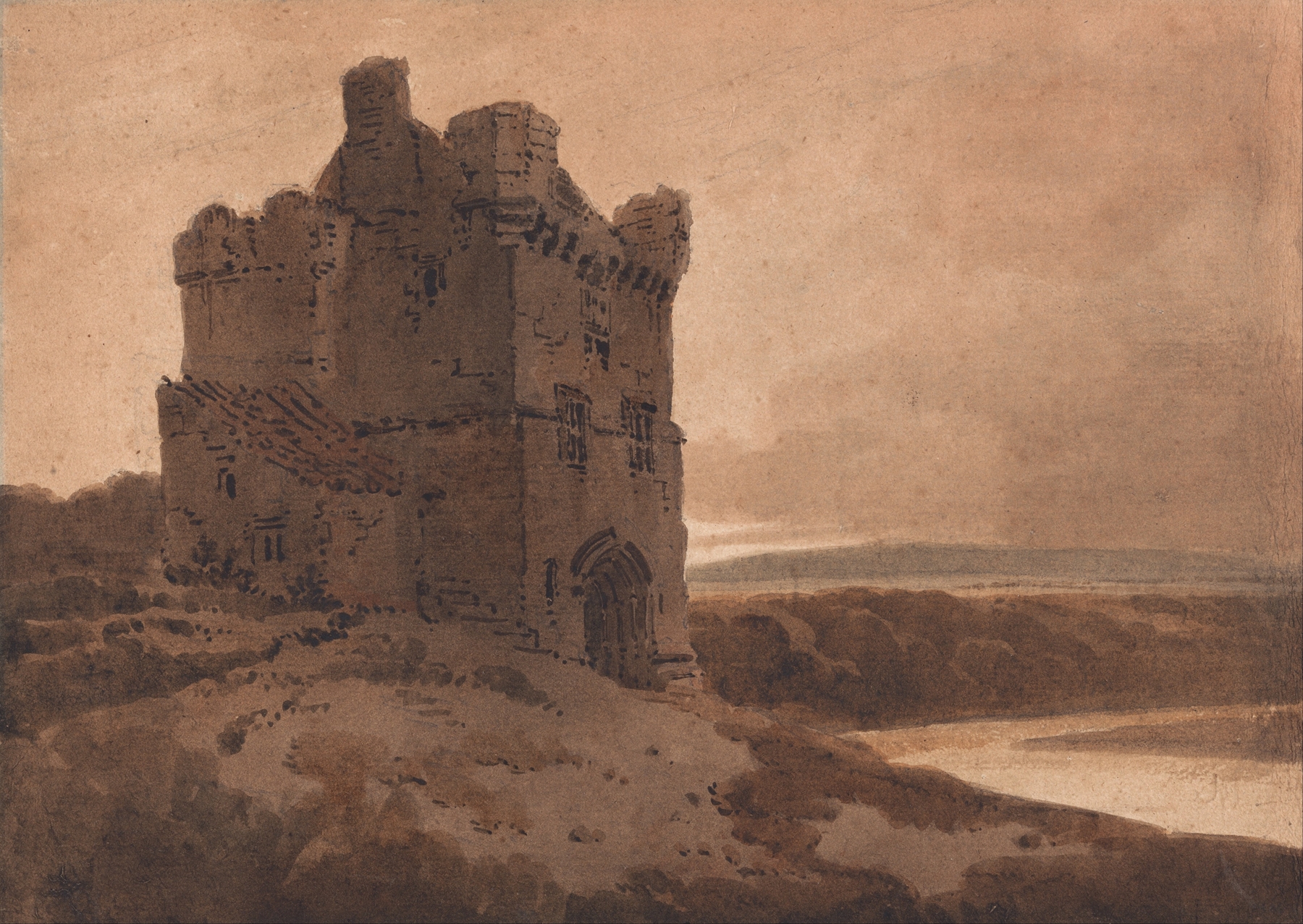 A Border Tower, by Thomas Girtin, public domain