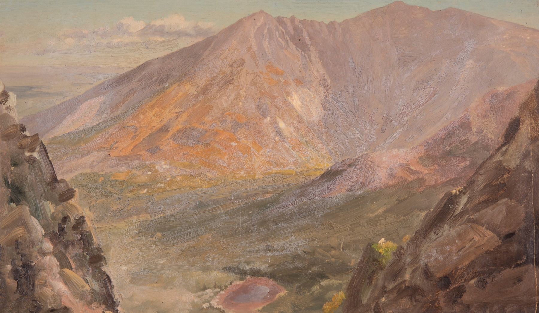 Mt. Katahdin, Great Basin from South Turner Mountain by Frederic Edwin Church, oil painting