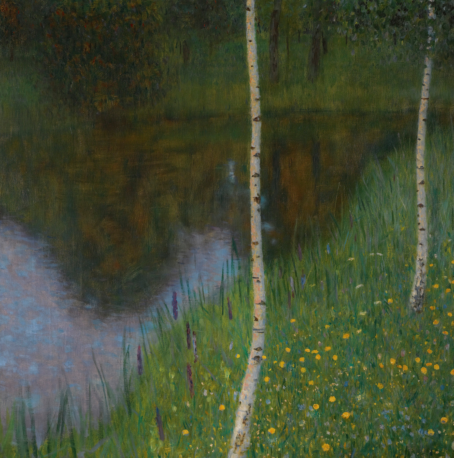 Lakeshore With Birches, by Gustav Klimt, public domain