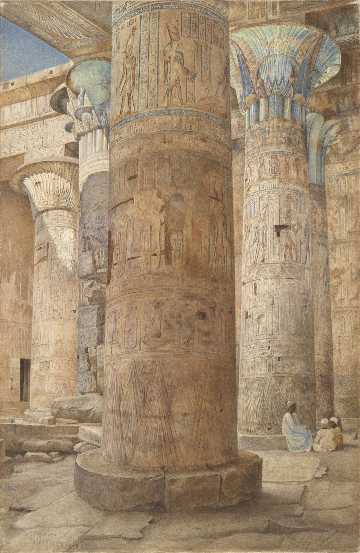 Temple on the Island of Philae, by Henry Roderick Newman, public domain