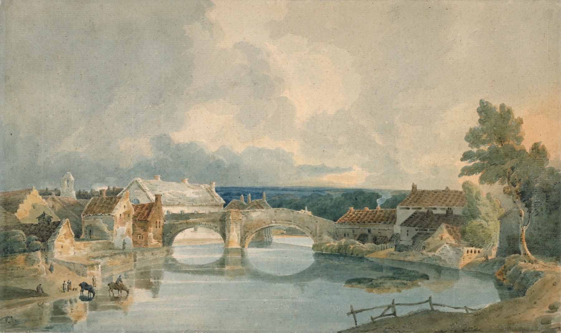 Morpeth Bridge, by Thomas Girtin, public domain
