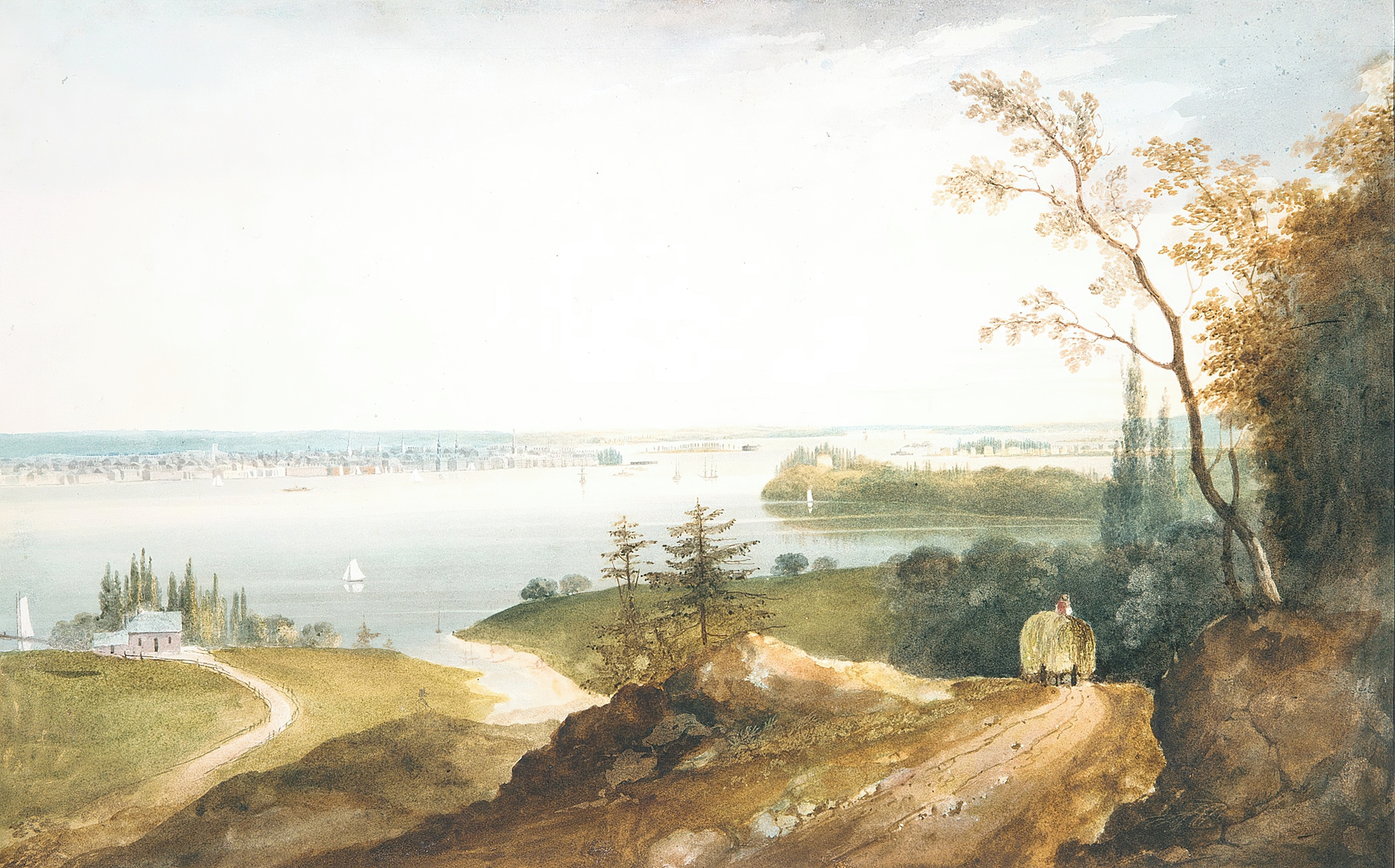 New York from Weehawk, by William Guy Wall, public domain