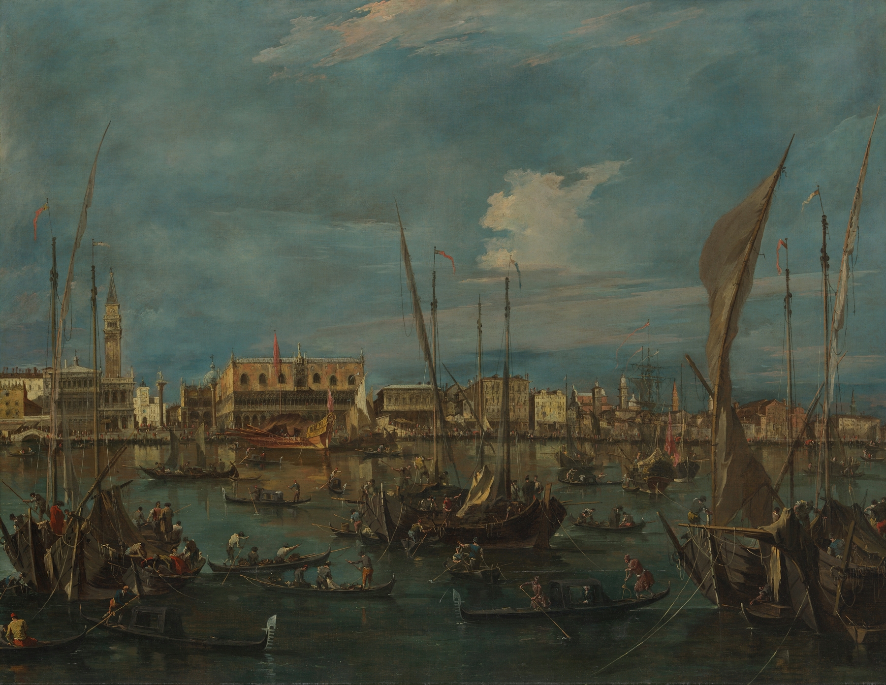 Venice from the Bacino di San Marco, by Francesco Guardi, public domain