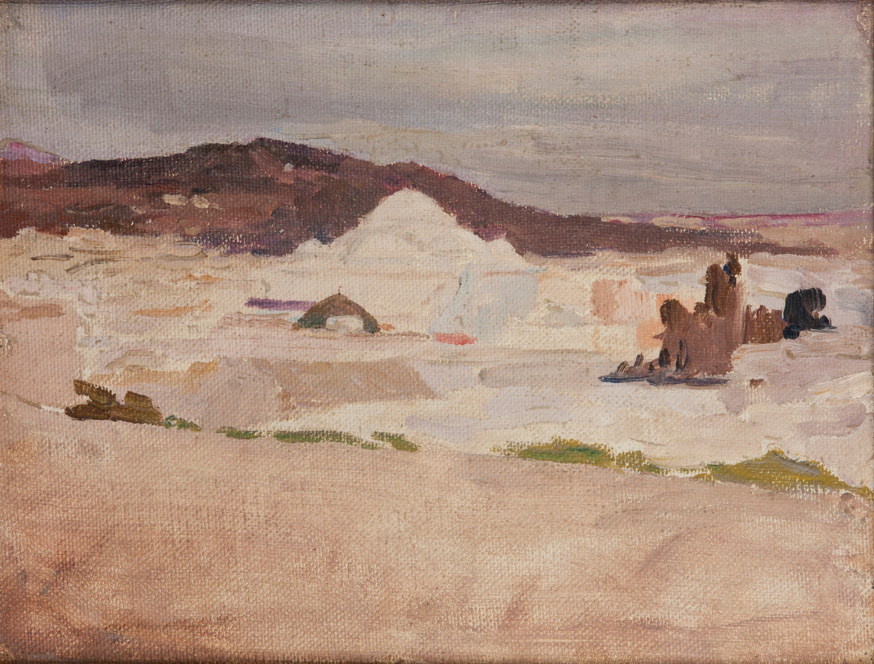 Landscape of Tunis by Jan Ciągliński, Post-Impressionism, rich colors and textures