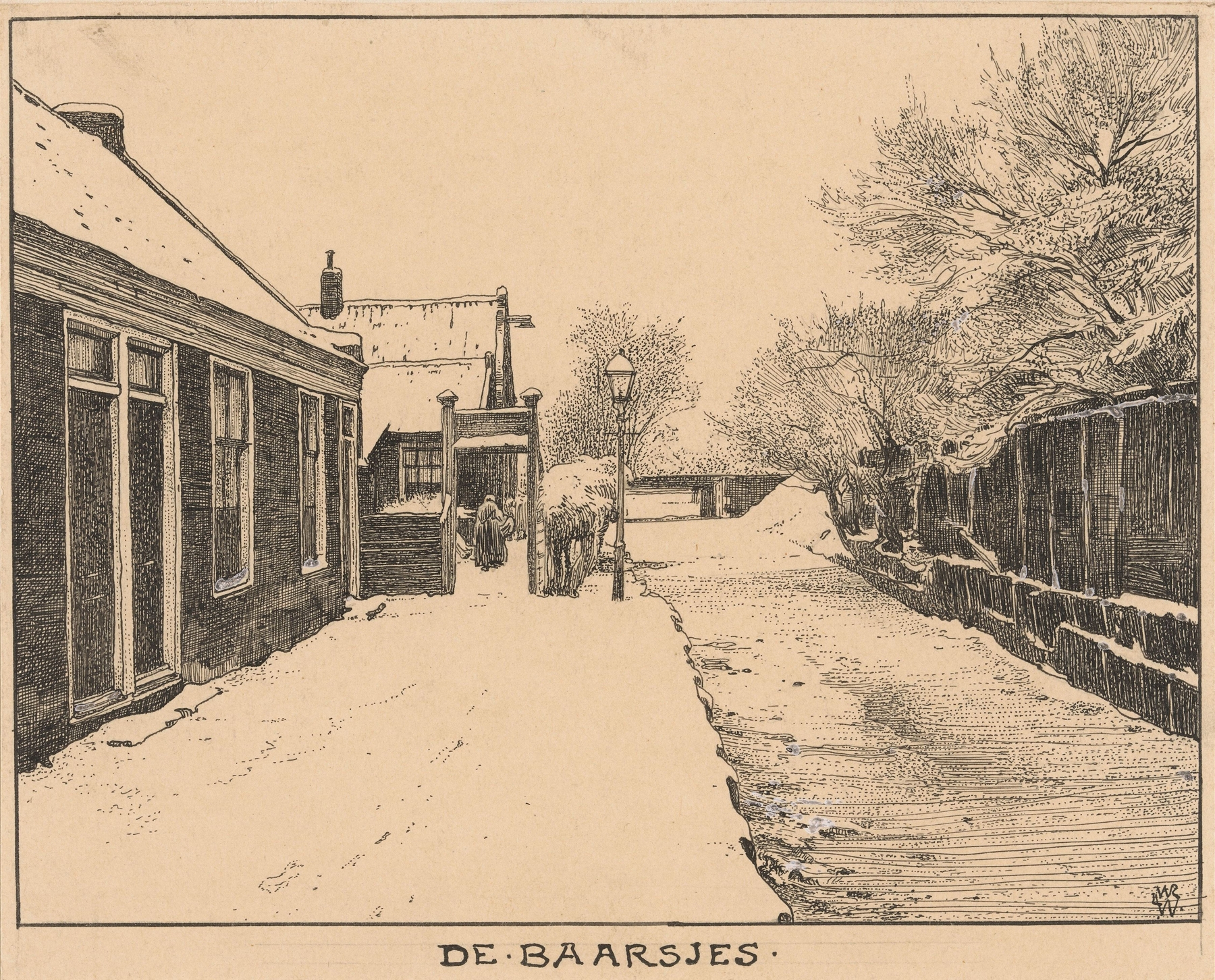 De Baarsjes te Amsterdam, in de winter, by Willem Wenckebach, public domain