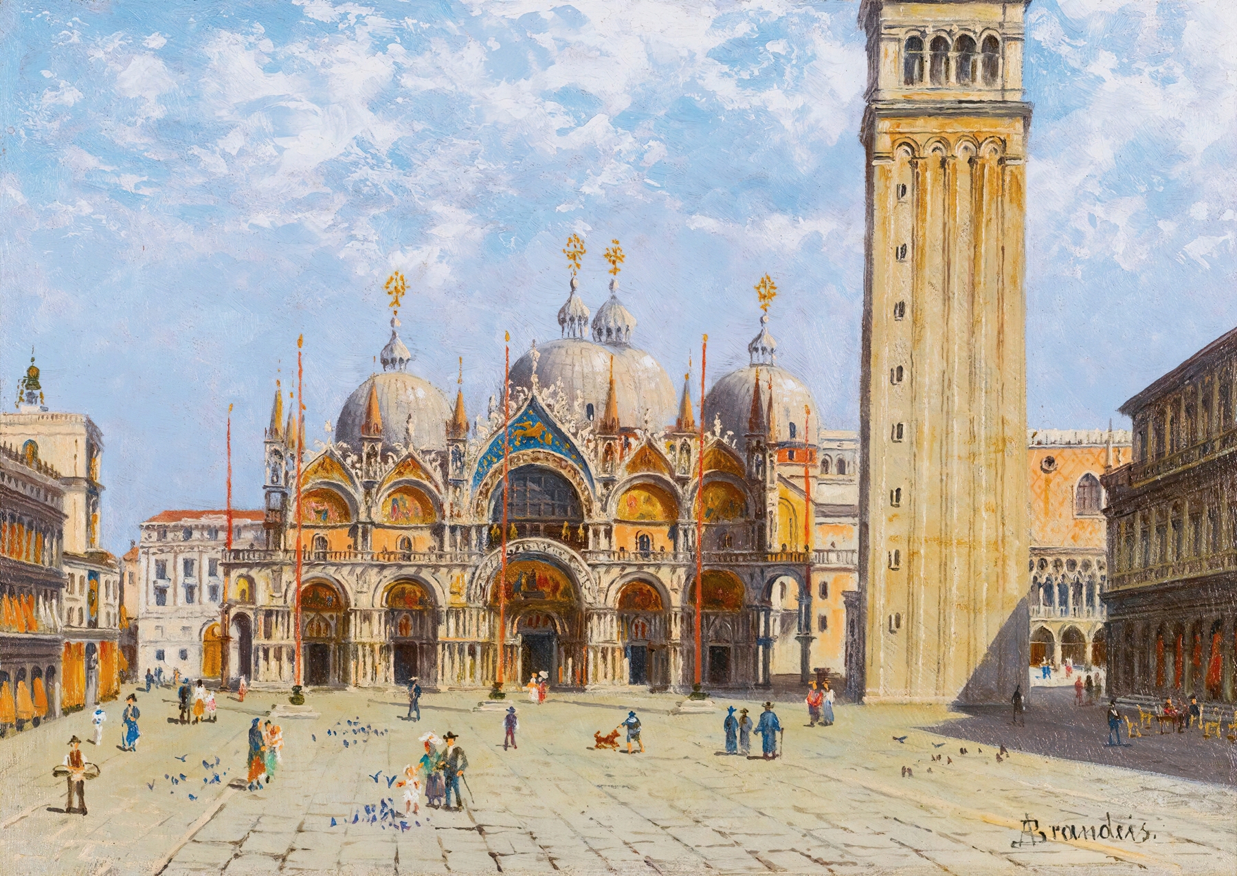 Basilica Di San Marco by Antonietta Brandeis, oil on canvas, featuring intricate patterns and light.