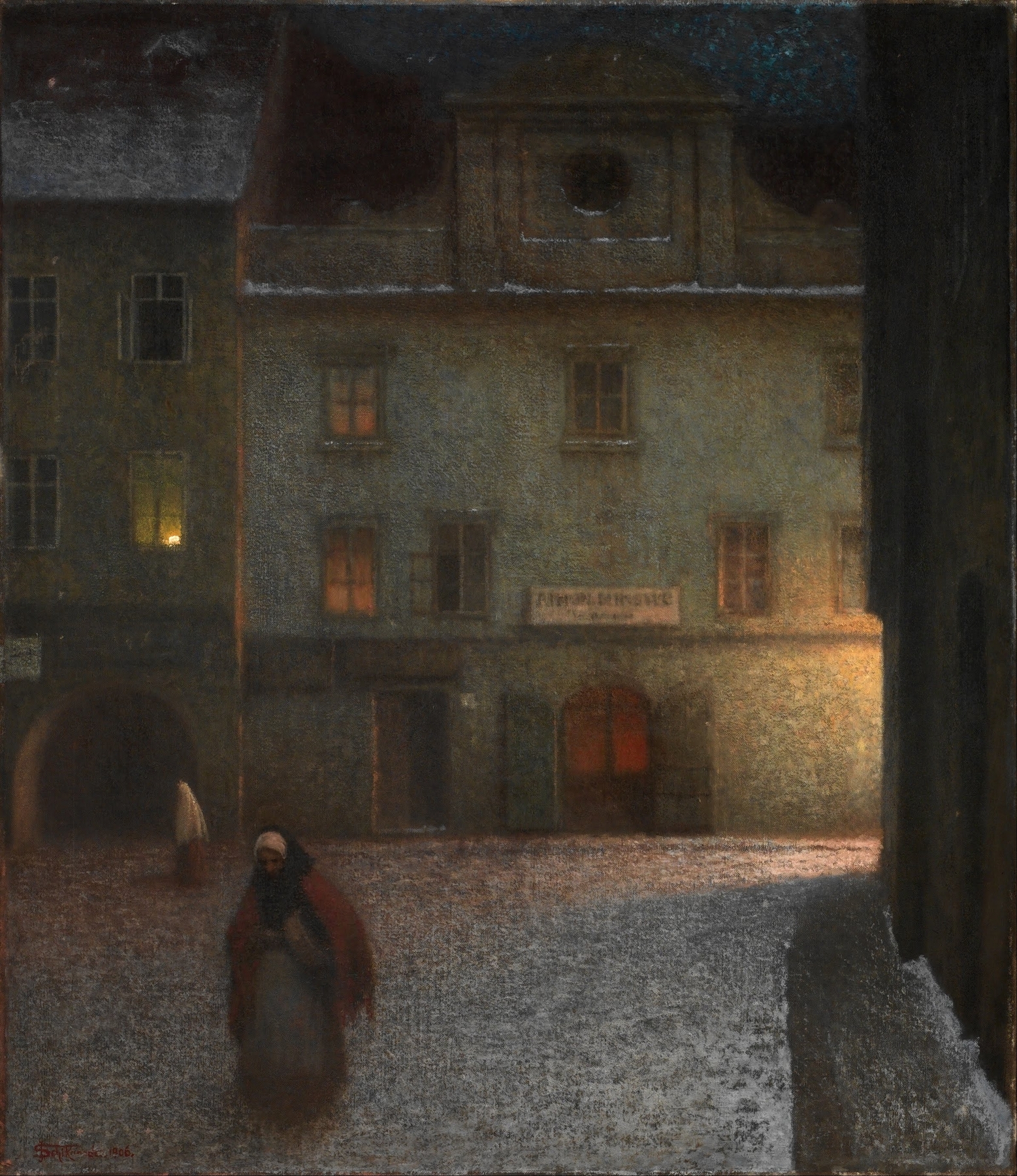 Evening Street, by Jakub Schikaneder, public domain