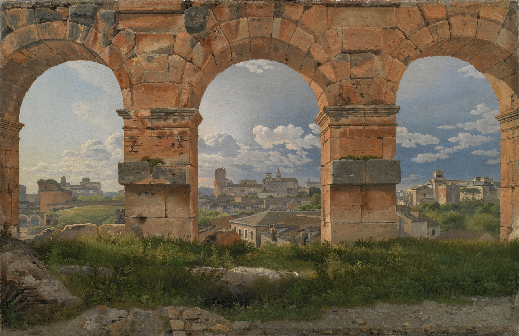 A View through Three Arches of the Third Storey of the Colosseum by Christoffer Wilhelm Eckersberg, unknown medium