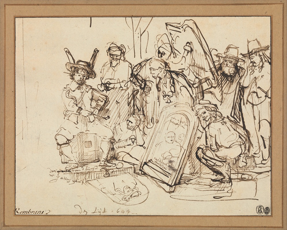 This painting humorously critiques the art criticism of its time.