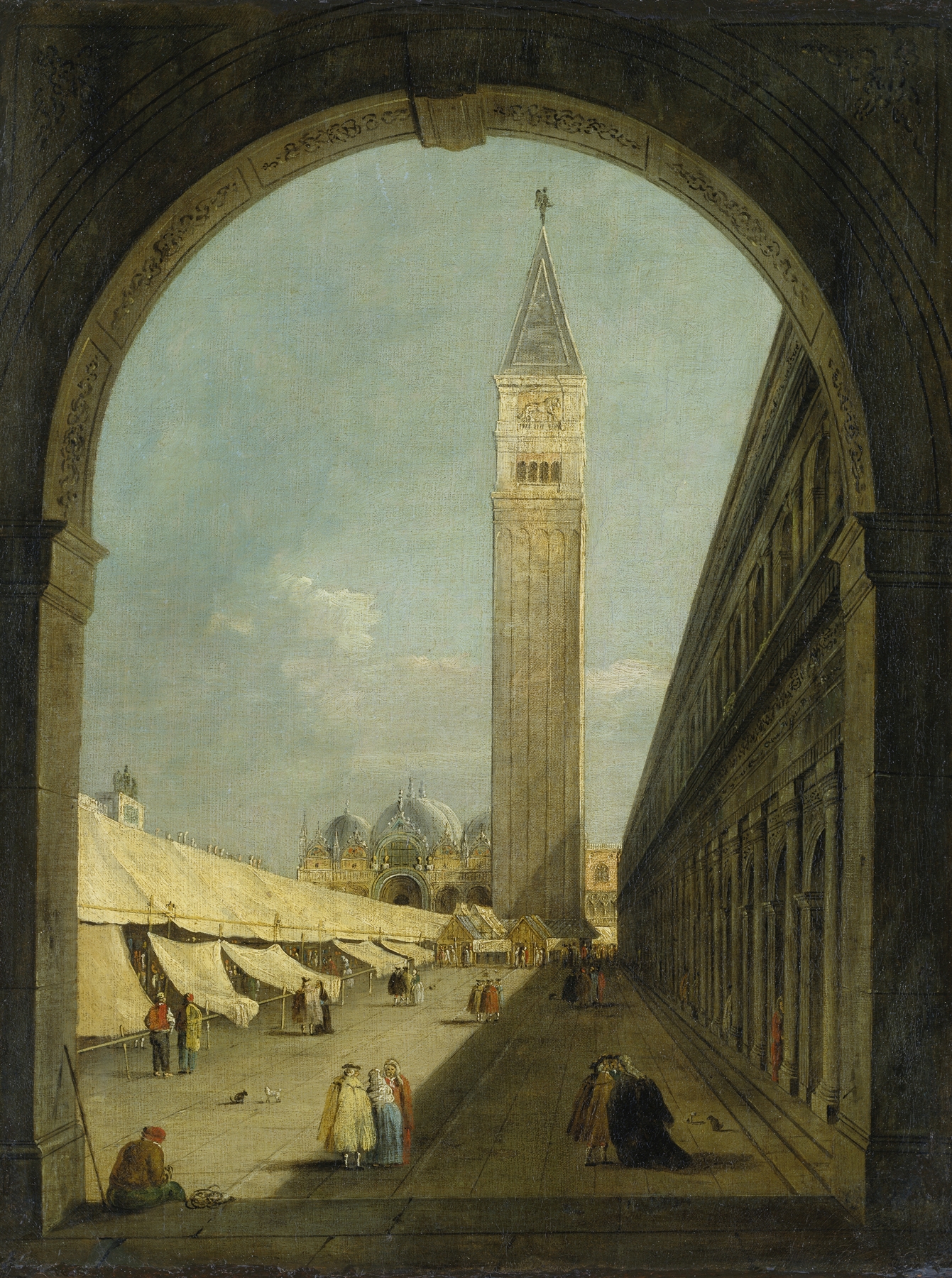 Saint Mark’s Square in Venice, by Giacomo Guardi, public domain