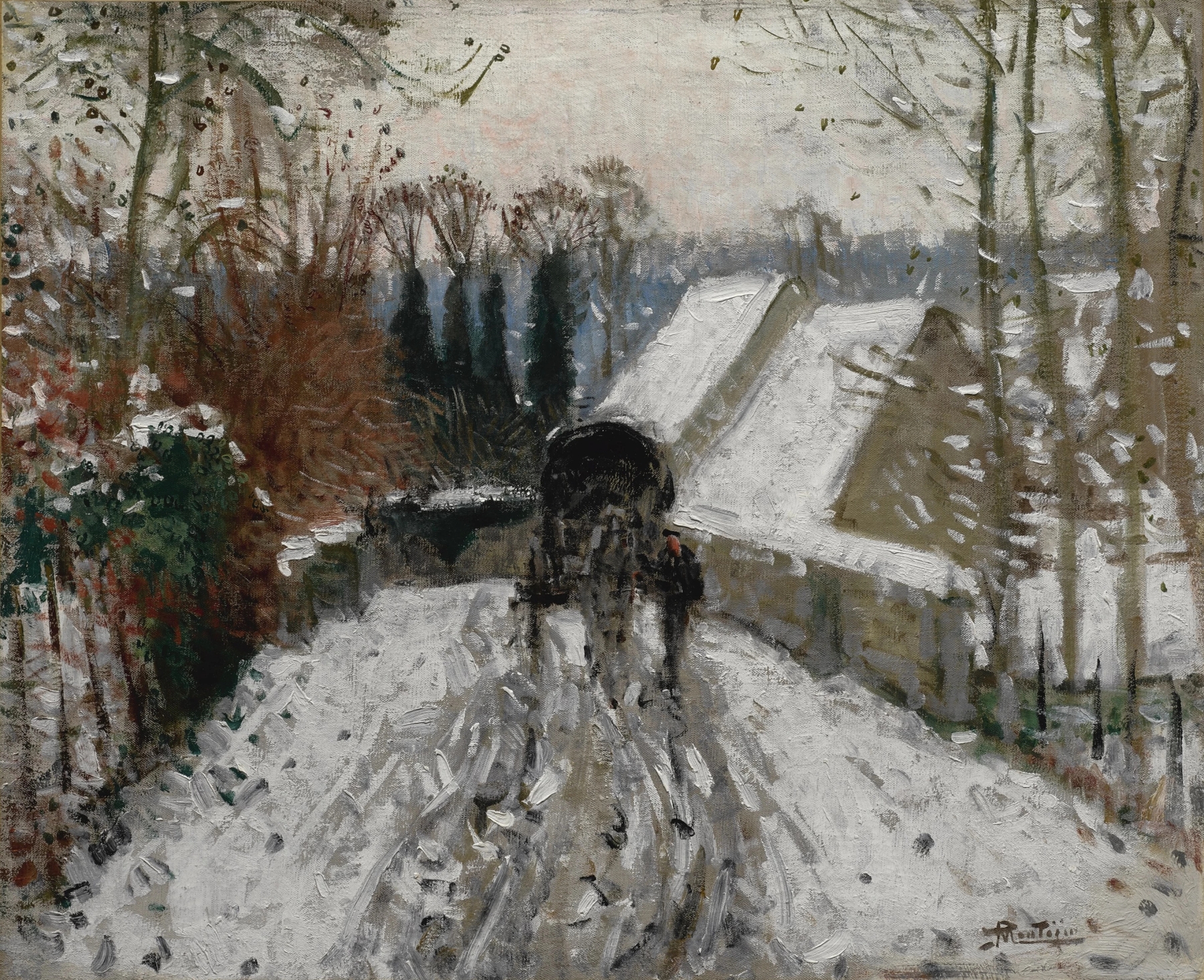 Effet de neige, by Pierre-Eugène Montézin, public domain