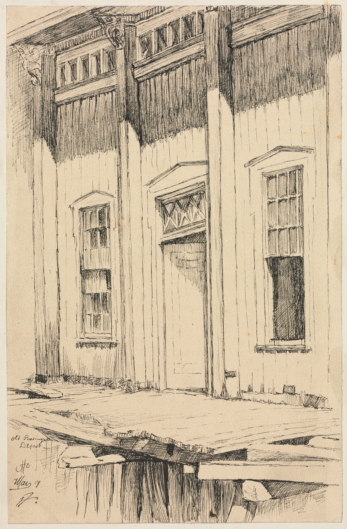 Old Passenger Depot, Cleveland by Otto Henry Bacher, realism