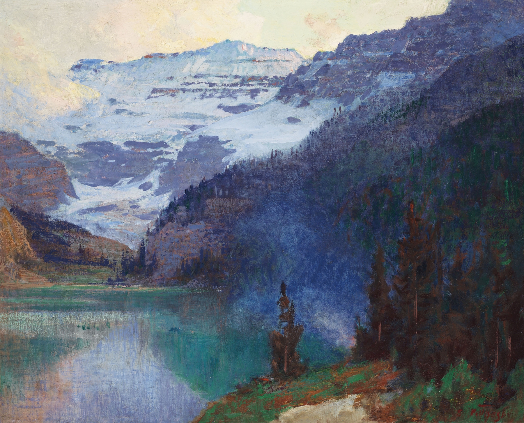 Lake Louise, by Edward Henry Potthast, public domain