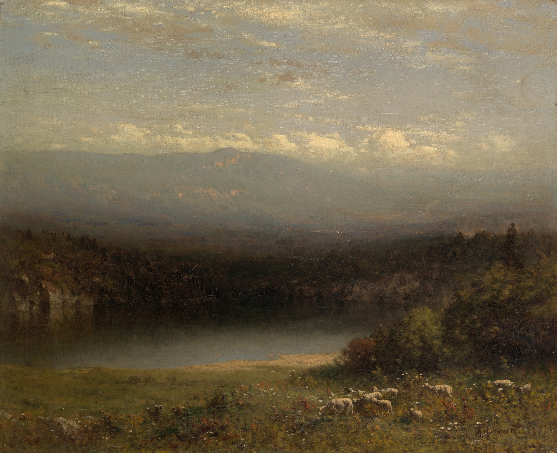 Mountain Lake, by Alexander Helwig Wyant, public domain