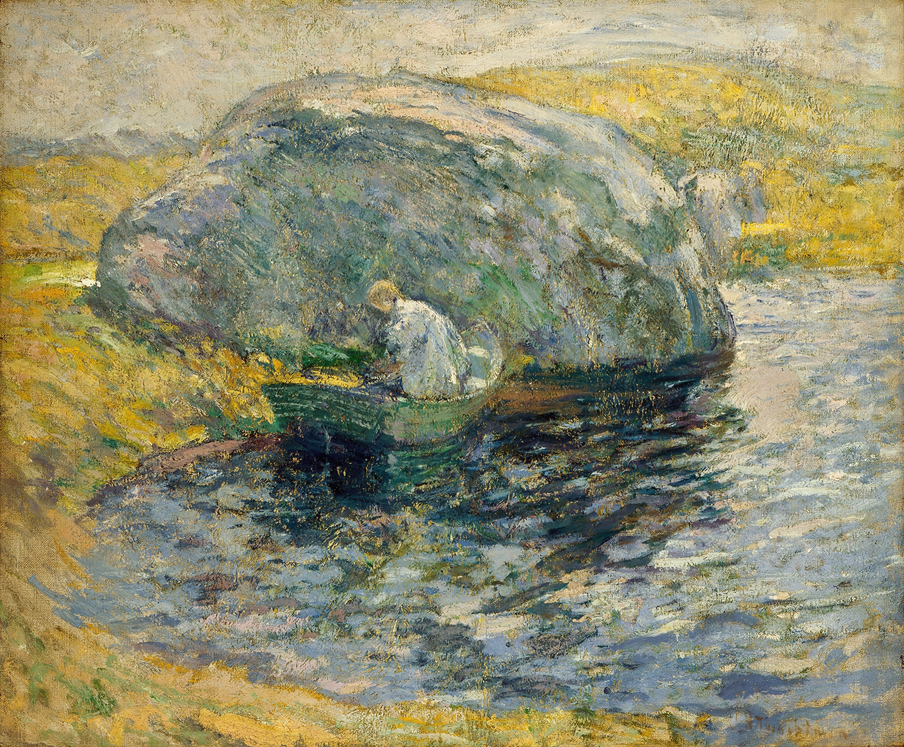 Landscape of a summer day by John Henry Twachtman, impressionism