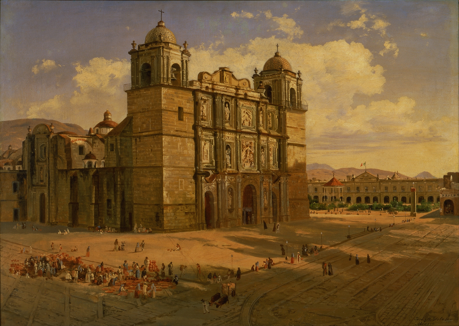 Oaxaca Cathedral, by José María Velasco, public domain