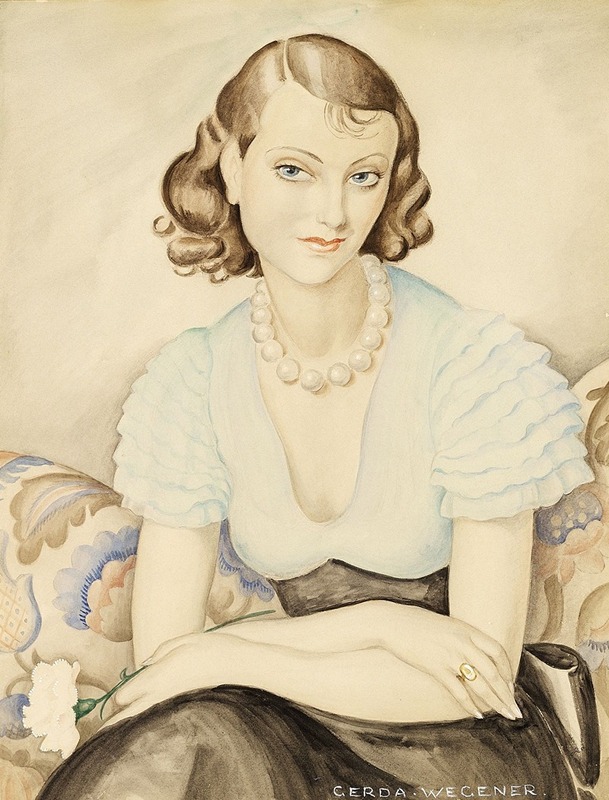 A captivating portrait of a young woman by Gerda Wegener.