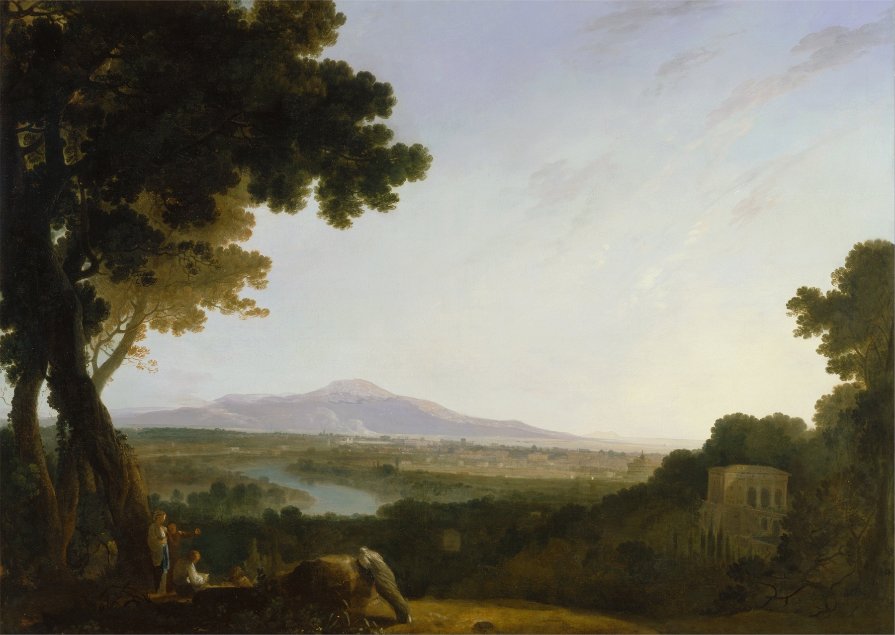 Landscape view of Rome from the Villa Madama, oil painting by Richard Wilson