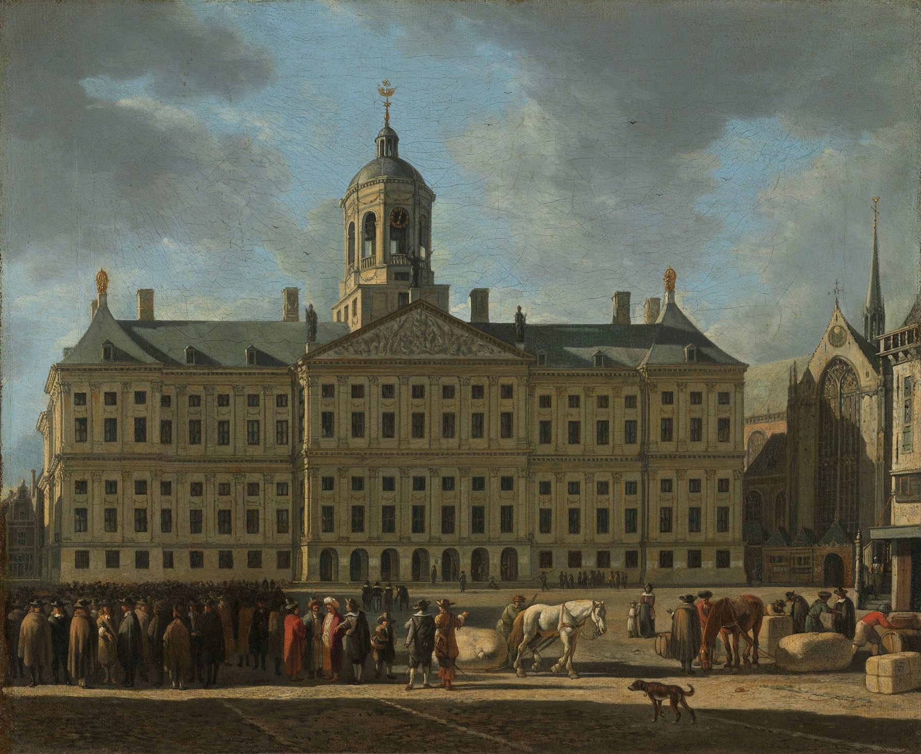 The Town Hall on Dam Square, Amsterdam, oil on canvas by Gerrit Adriaensz. Berckheyde