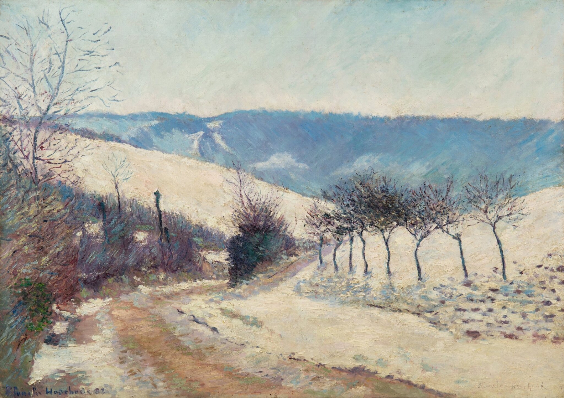 Paysage effet de neige, le Val près de Giverny, by Blanche Hoschedé-Monet, public domain