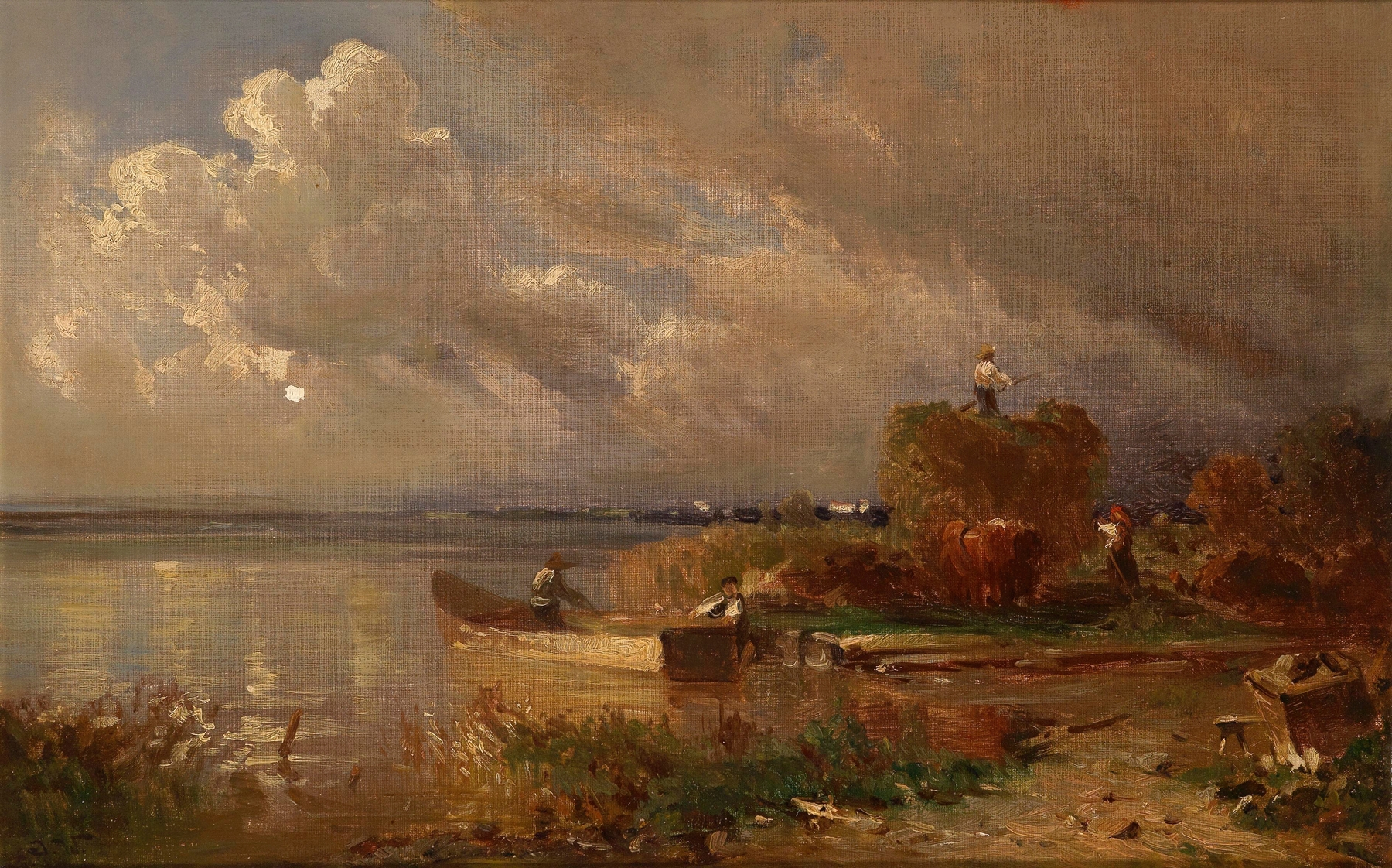 Ernte am Chiemsee, by Joseph Wopfner, public domain