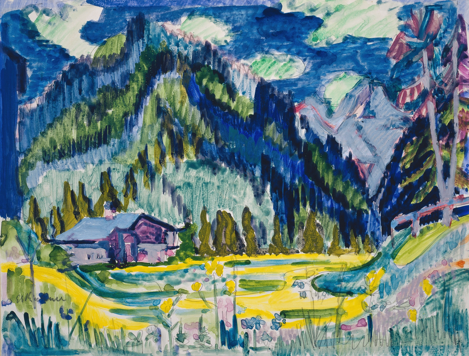Wild Ground, by Ernst Ludwig Kirchner, public domain