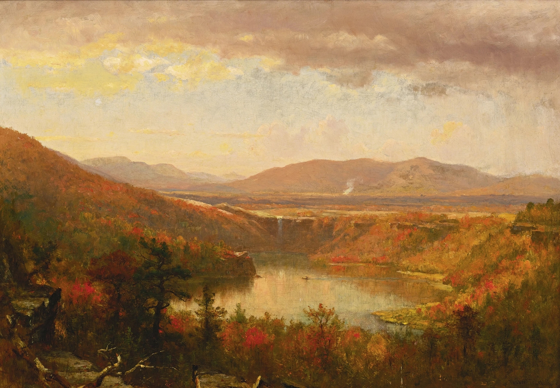 View of Kaaterskill Falls, by Worthington Whittredge, public domain