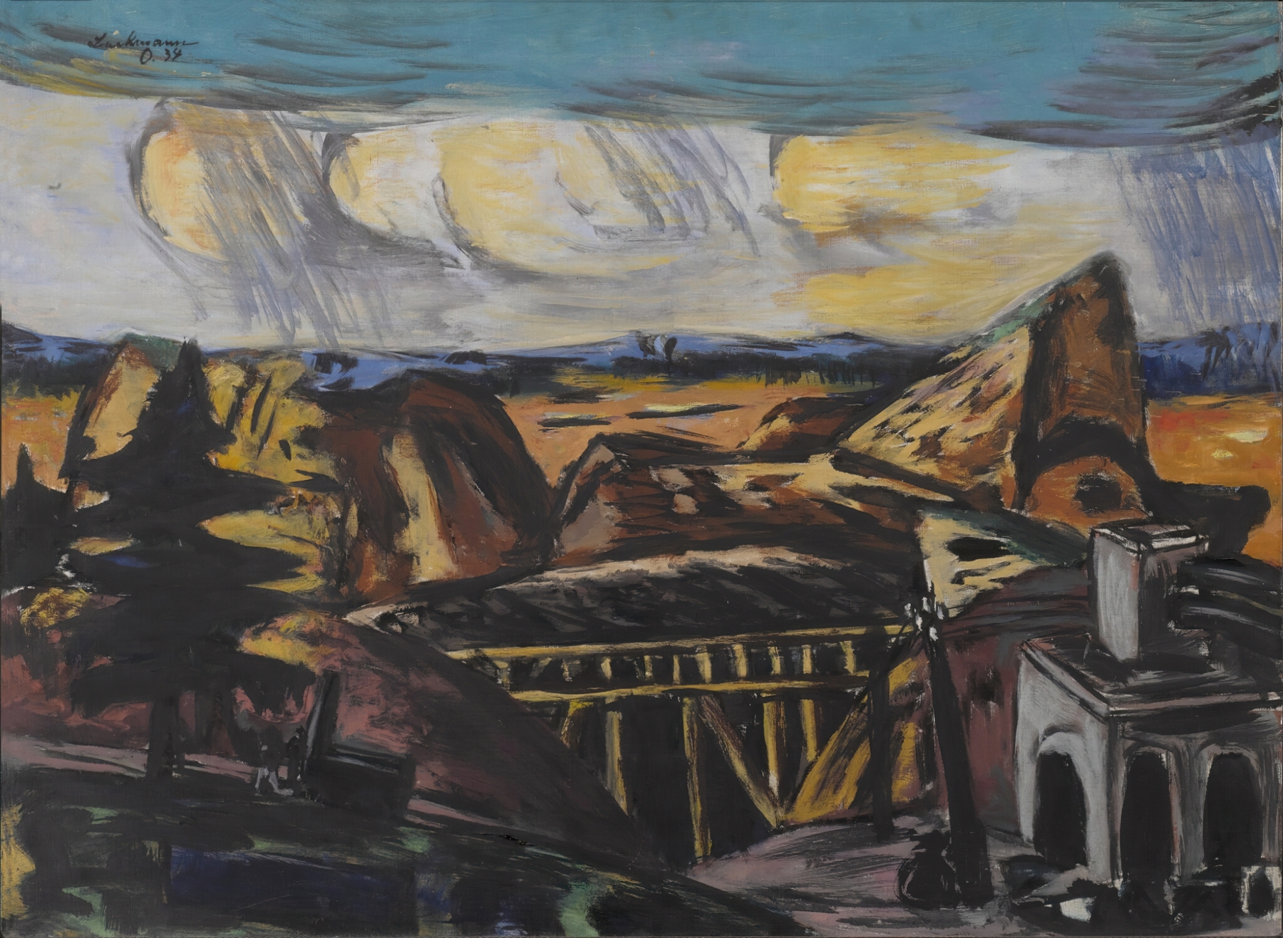 Grosser Steinbruch in Oberbayern (Large Quarry in Upper Bavaria), by Max Beckmann, public domain