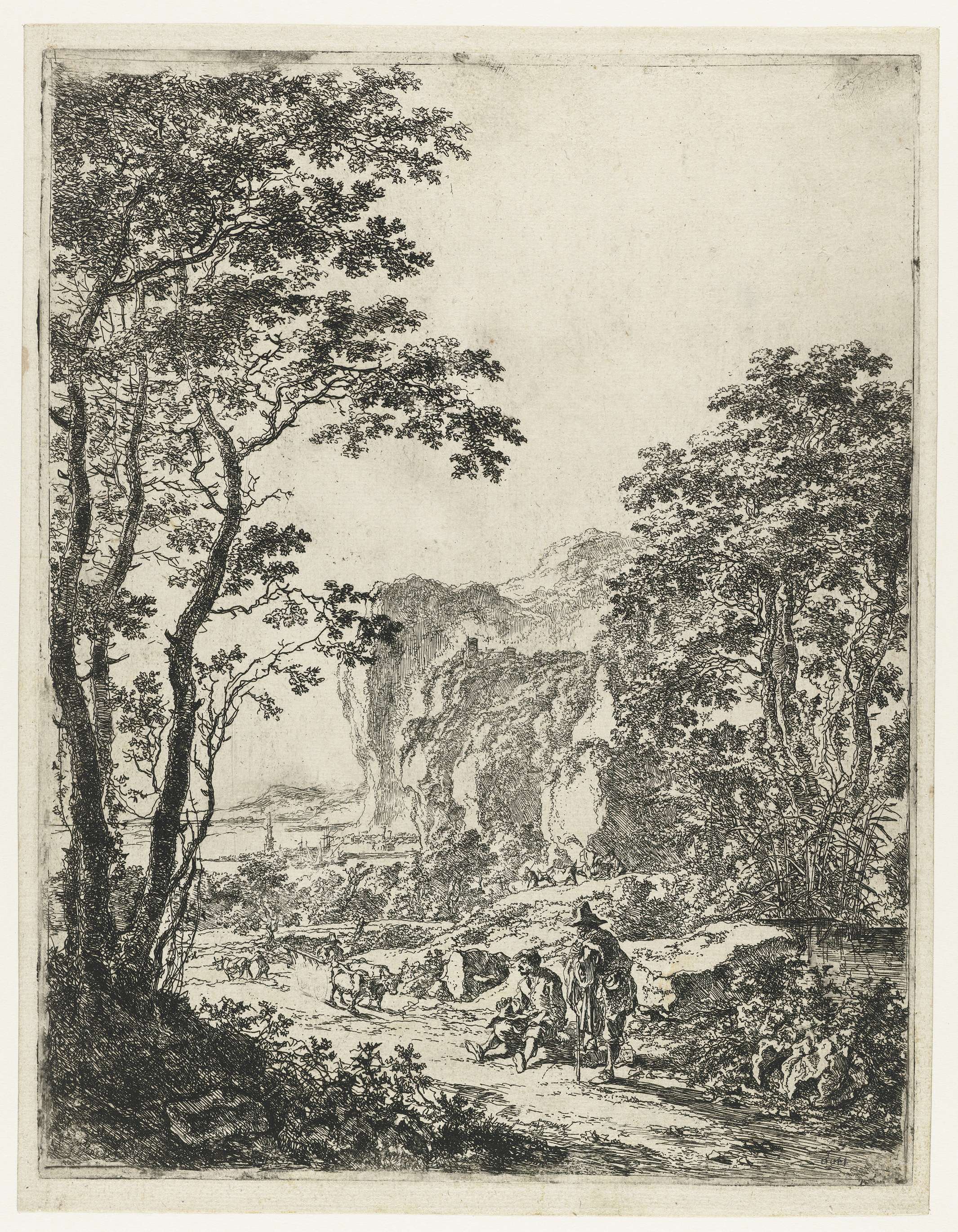 Landschap met een ossewagen, gezicht tussen Ancona en Senigallia, by Jan Both, public domain
