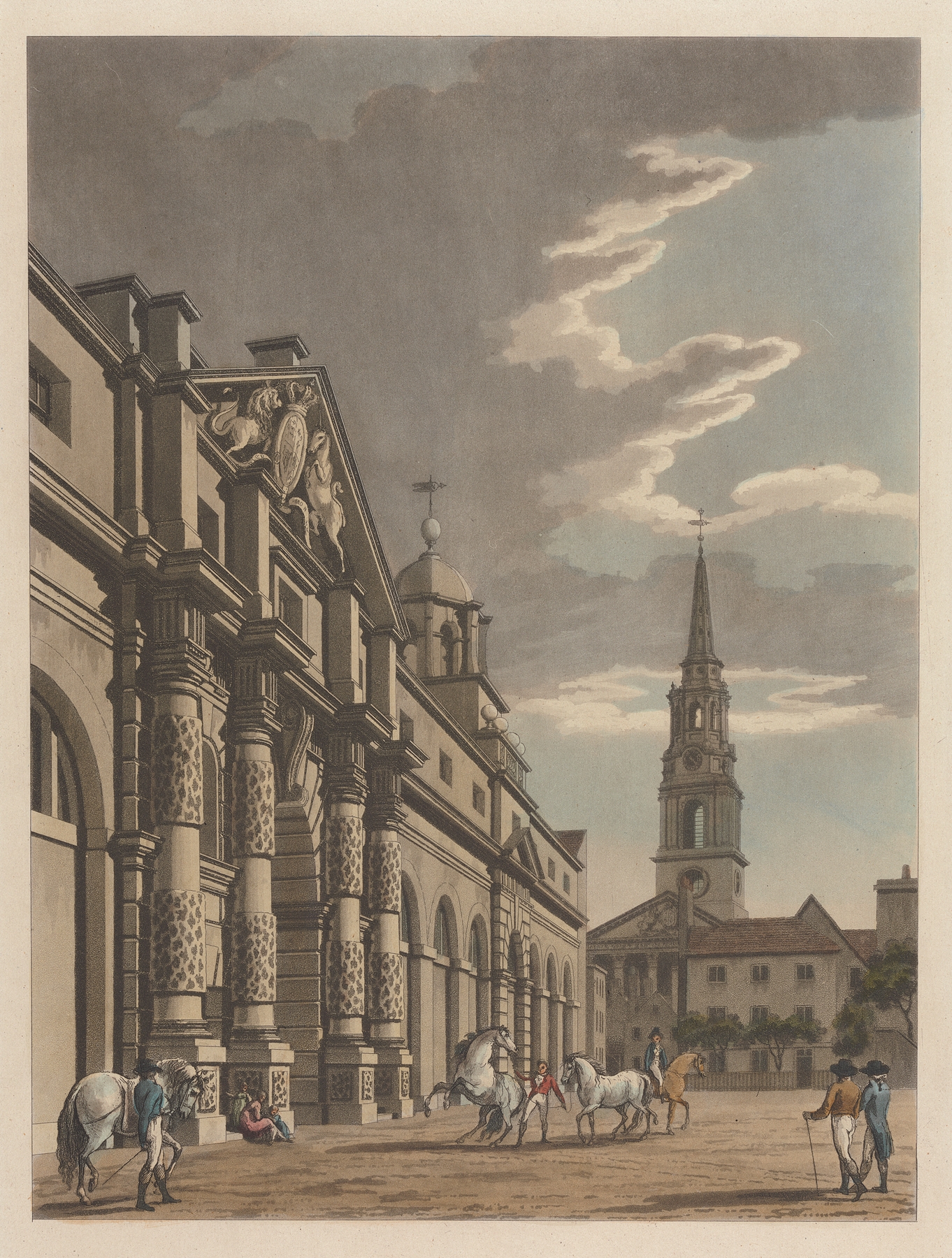 The Mews, by Thomas Malton, public domain