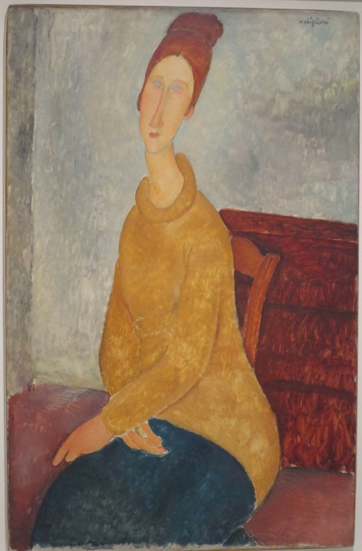 Amedeo Modigliani's 'Jeanne Hébuterne in yellow sweater' captures the essence of a woman in a vibrant yellow garment.